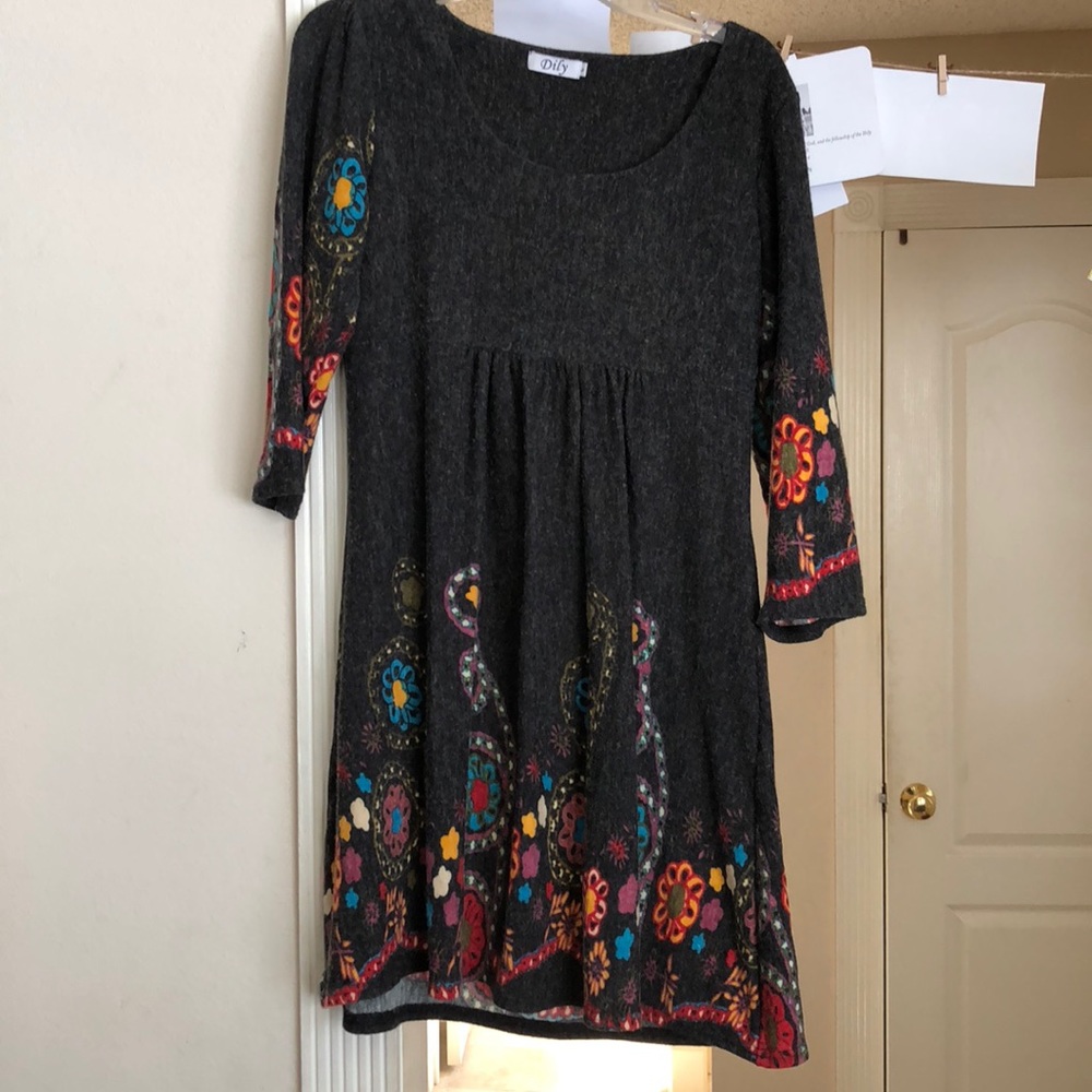 Very cute sweater print dress